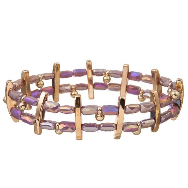 Grânulo de vidro verde feito a mão Crystal Dainty Bracelet Stackable elástico da semente