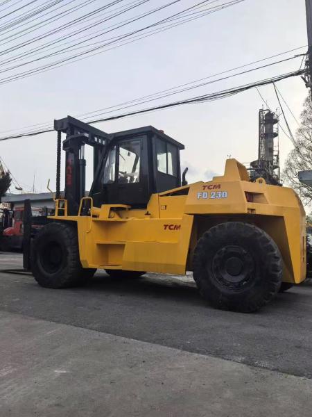 Shanghai Used TCM FD230 23-Tons Handling Wheel Forklift New Paint Internal Combustion Forklift in Stock