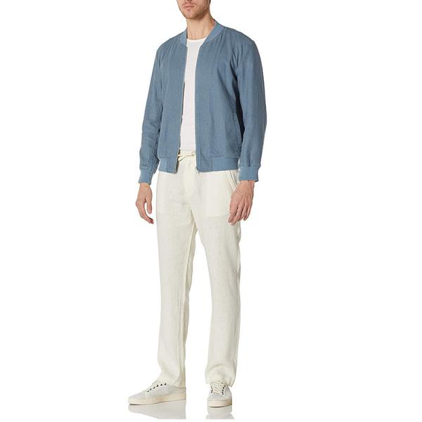 Outwear Zip Up Casual Linen Clothing Lightweight Stylish Bomber Jacket For Men