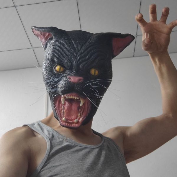 Latex Material Halloween Mask with One Size Fit Most for Horror Fantasy Characters