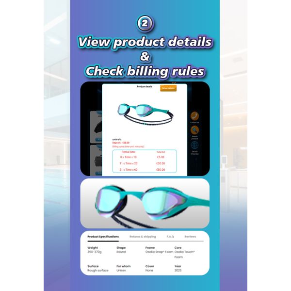 Smart Swimming Gear Locker Vending Machine for Pools & Aquatic Centers — Self-Service Rental & Retail for Goggles, Swim Caps