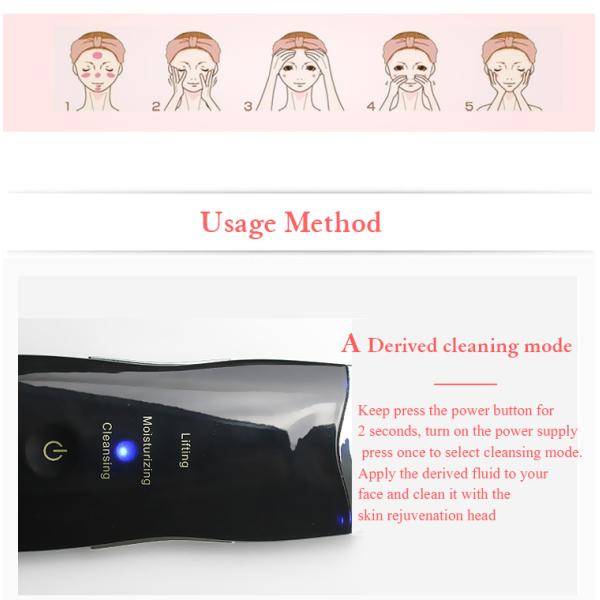 Slim Multifunction Beauty Device , Shovel Peeling Ultrasonic Skin Scrubber