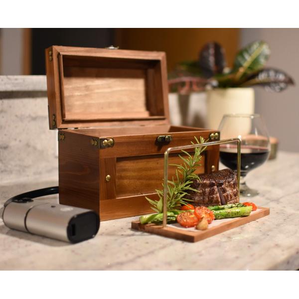 Decorations 8.7 Inch Wooden Food Containers Wooden Storage Box Kitchen