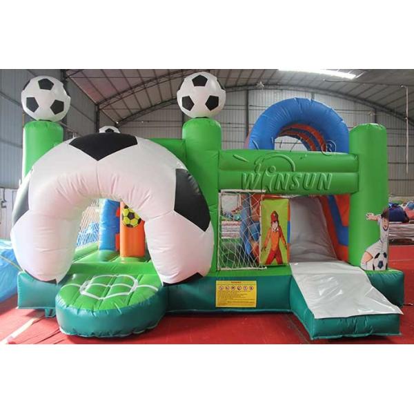 Soccer Themed Inflatable Children'S Bounce House / Commercial Bounce House