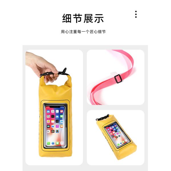 BOLSA A prueba de agua NUEVA 2L BOLSA A prueba de agua PVC BOLSA A prueba de agua para nadar 2 en 1 Teléfono móvil BOLSA A prueba de agua