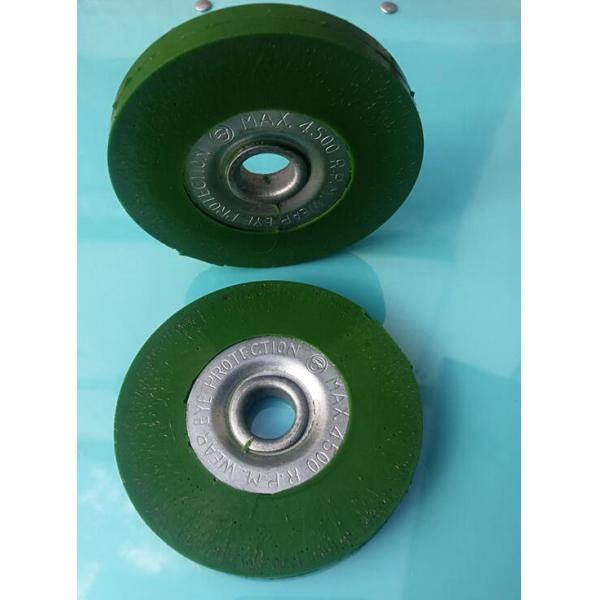 80MM OD Stainless Steel Encapsulated Wire Wheel Brush Strong Brushing Action