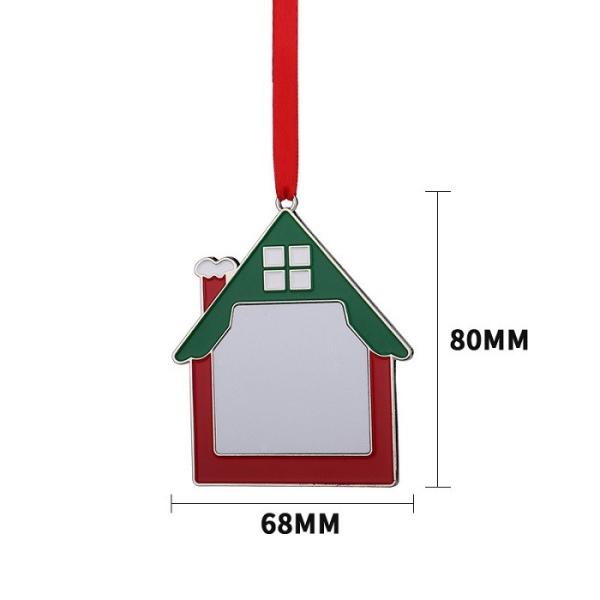 Customized Blank Sublimation Metal Christmas Ornaments DIY Christmas Gifts