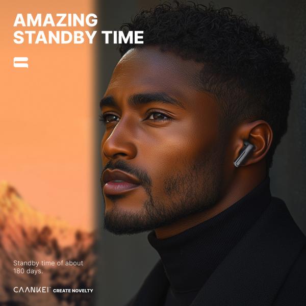 On Ear FF ANC Smart TWS True Wireless Stereo Earphones For IOS Android Devices