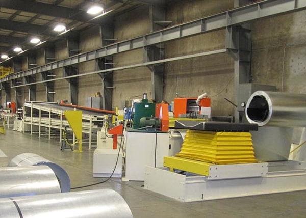 Corn Bin Steel Silo Roll Forming Machine 230mm Spiral Pitch Seam Double Locked