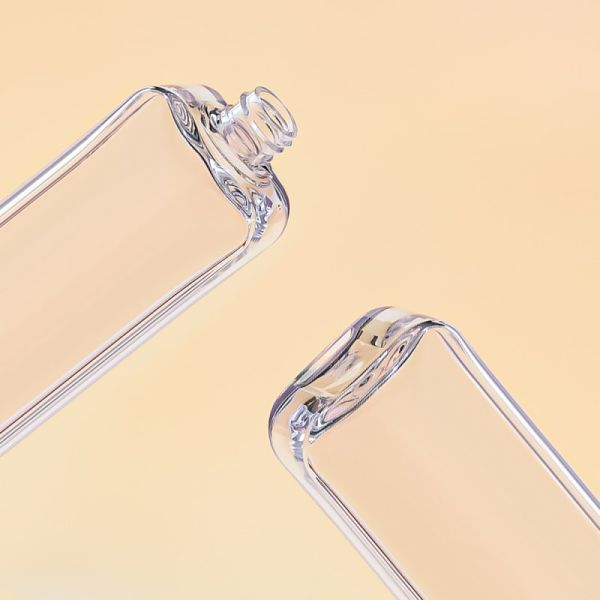 Frosted Finish Flat Square Refillable PETG Lotion Pump Bottle for Premium Skincare Packaging