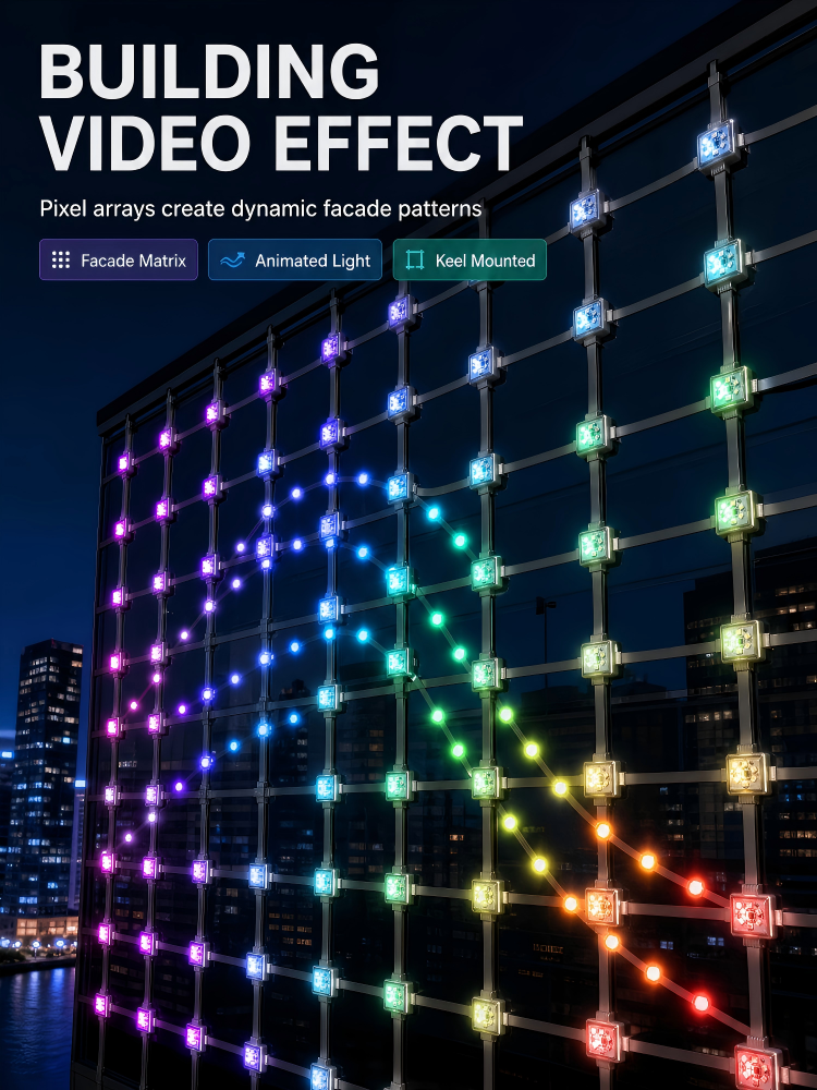 Addressable LED Digital Point Light Source RGB Facade Media Pixel Light