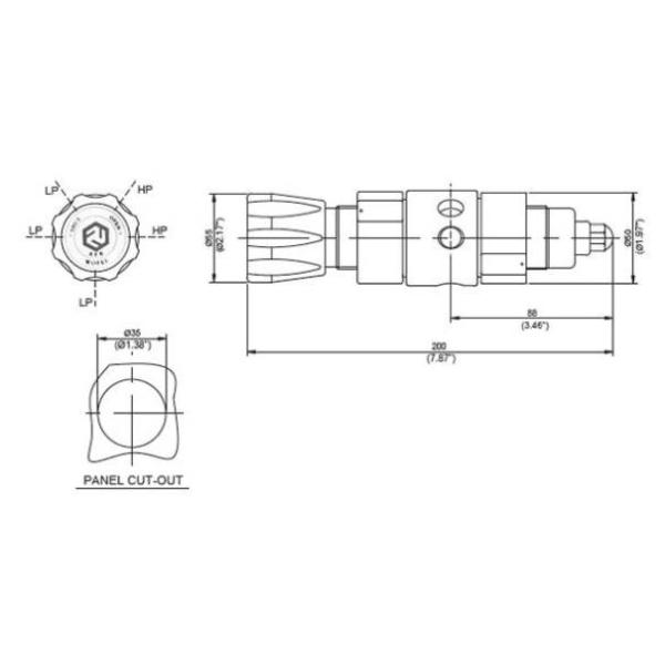 Место входа Cga580 PCTFE регулятора давления давления SS316L 3000psig высокое