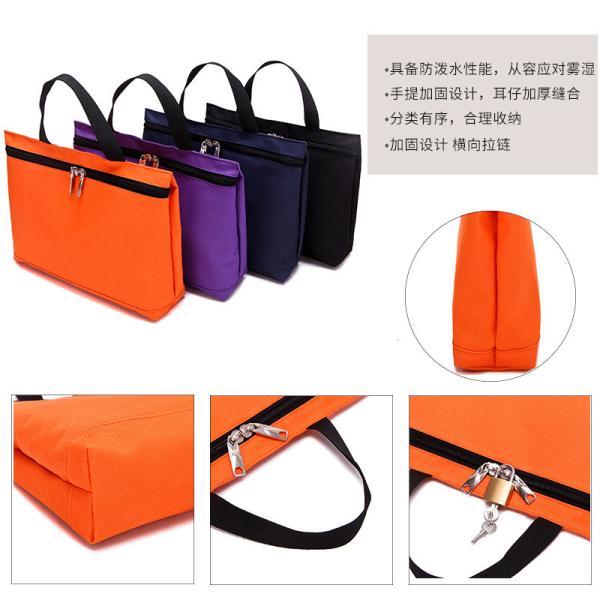 PORTABLE DOCUMENT BAG OXFORD CLOTH TICKET BAG NOTE BAG WATERPROOF BANK NOTE BAG NOTE STORAGE BAG