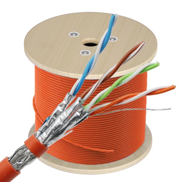 Preço de fábrica Cat7 SFTP Cable de rede Indoor e Outdoor OEM Support Cable Fluk Test Pass Ethernet Cable