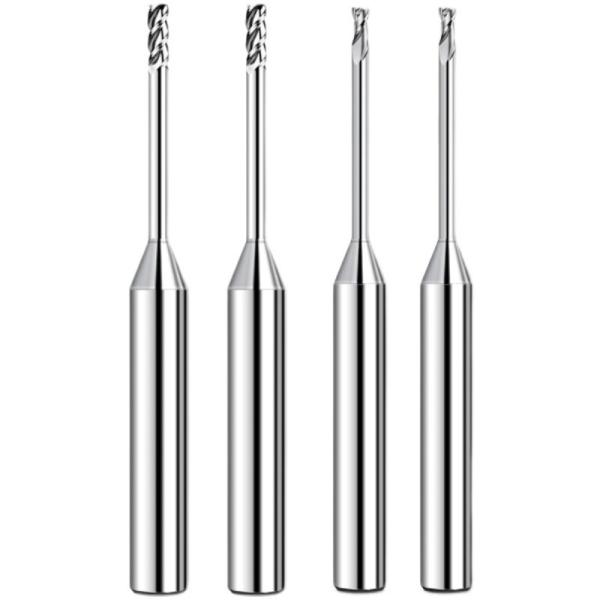 Máquina de corte de carburo de tungstênio de extremo plano de moinho de micro diâmetro para liga de alumínio