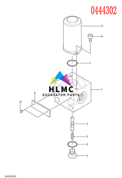 0444302 EX100-3 EX120-5 EX120-3 EX130 Solenoid Valve Pilot Pressure Excavator Tools