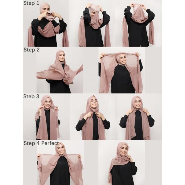 New Cover Built-in Magnet Pin Solid Pattern Matching Undercap Jersey Fabric Scarf Muslim Women Instant Chiffon Hijab Shawls