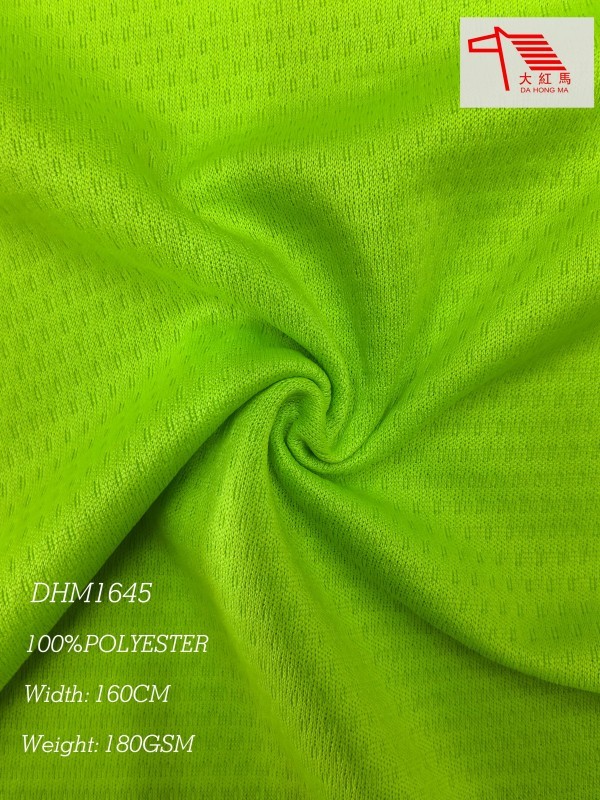 180GSM Moisture Wicking Fabric Quick Dry Polyester Mesh Breathable for Sportswear