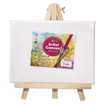 Tabletop Mini Art Easel And Canvas Set , Canvas Easel Paint Set Custom Size