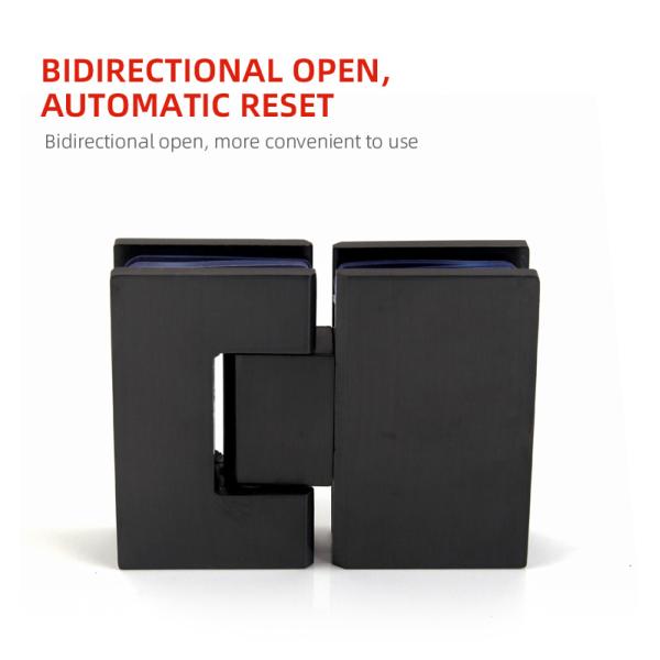 Mejore su experiencia de ducha con el acero satinado de 180 grados de cristal a bisagra de la puerta de vidrio