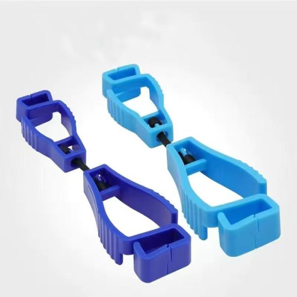 Custom High Strength POM Plastic Anti-lost Safety Non Slip Glove Clip Holder for Work Gloves