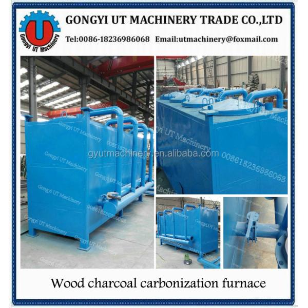 8-10h Tempo de carbonização Fluxo de ar horizontal Fumo de carbono de carbonização para casca de coco