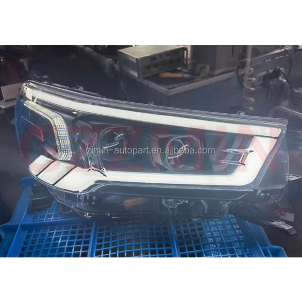 Plastic Black Car LED Headlight For Toyota HILUX REVO ROCCO