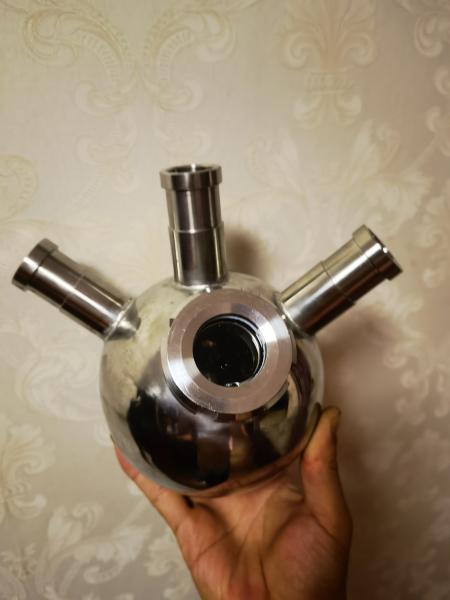 316 stainless steel round bottom flask lab with mirror