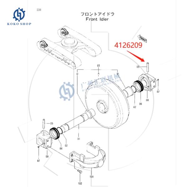 4700483 Pin стопа ГАЙКИ 4126209 для частей экскаватора Хитачи EX200 EX200-2 EX200-3 EX240-6 запасных