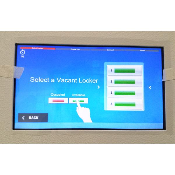 Wall Mounted Mobile Phone Charging Station with 4 Digital Lock Doors For Bank Supermarket Airport