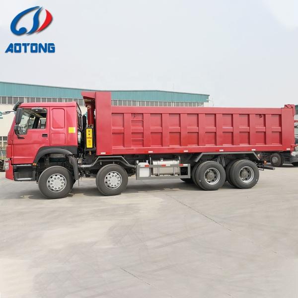 HW76 Cab WEICHAI Engine 371 Hydraulic Cylinder Dump Truck and 40 Ton Sand Tipper Trucks