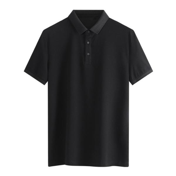 Lapel Collar Males Solid Color Rugby Shirts 180gsm Ice Thread Plus Size Polo Shirt