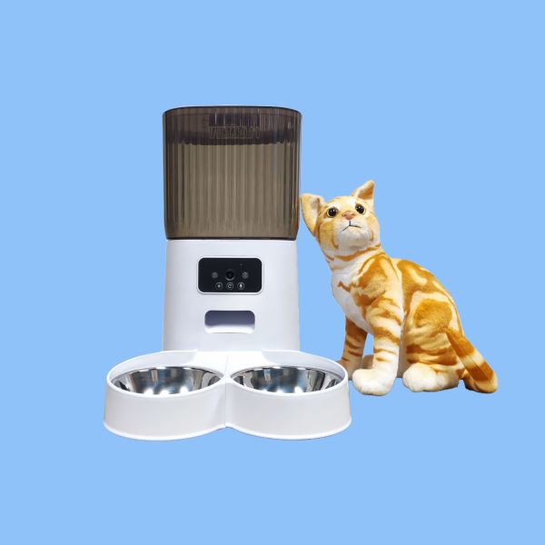 Automatic Pet Feeder Scheduled Smart Dog Cat Food Dispenser with Voice Recorder