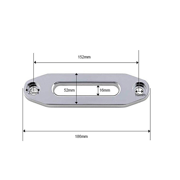 Universal Black Silver 5000lbs 152mm Winch Rope Fairlead Epoxy Grade Finishing