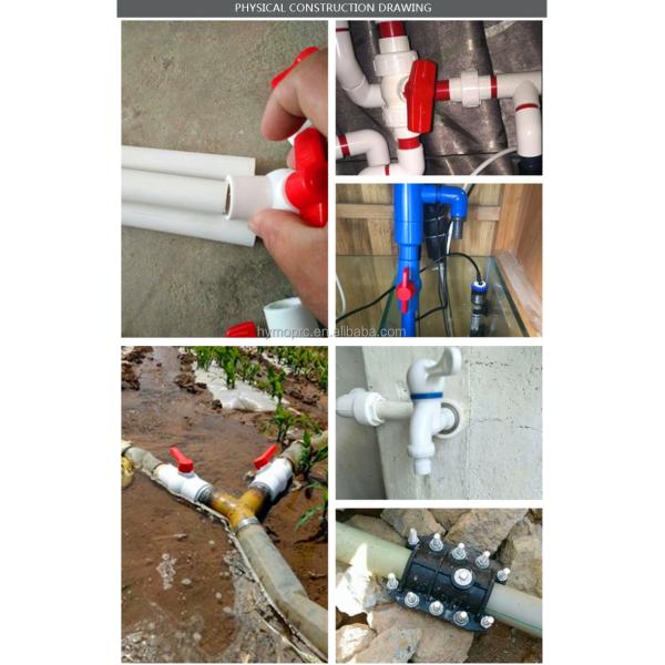 Processing Service Moulding White Grey 1.5 Inch PVC Ball Valve with Butterfly Handle