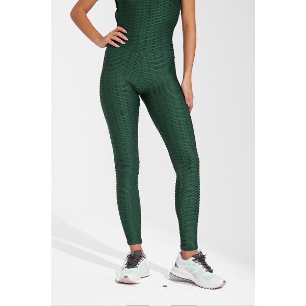 Green Skinny One Piece Yoga Jumpsuit Quick Dry Yoga Outfit Sets