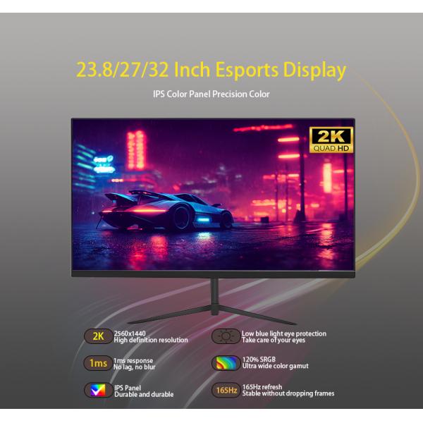24 Inch LED Or LCD PC Gaming Monitor 1K FHD Resolution Anti Blue Light OEM Logo