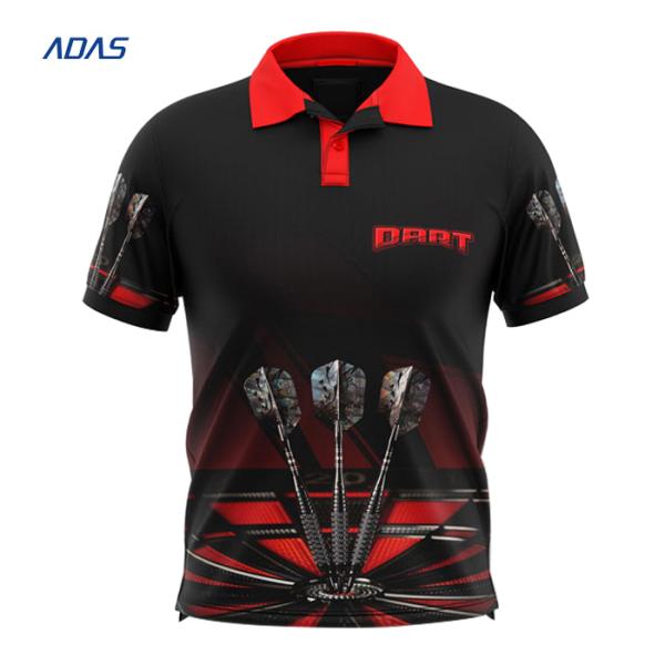 Embroidered Bespoke Darts Shirts League Jerseys With Allover Printed
