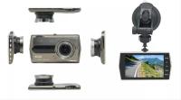 Dual HD 1080P Car DVR Dash Cam Recorder Caméra avant et arrière à écran IPS de 4 pouces