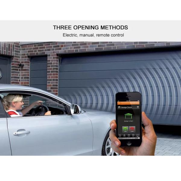 Aluminum Frame Door and Frosted Glass Villa Automatic Garage Door