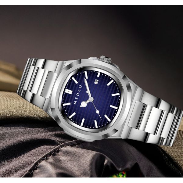 Octagonal Porthole With Square Quartz Watch
