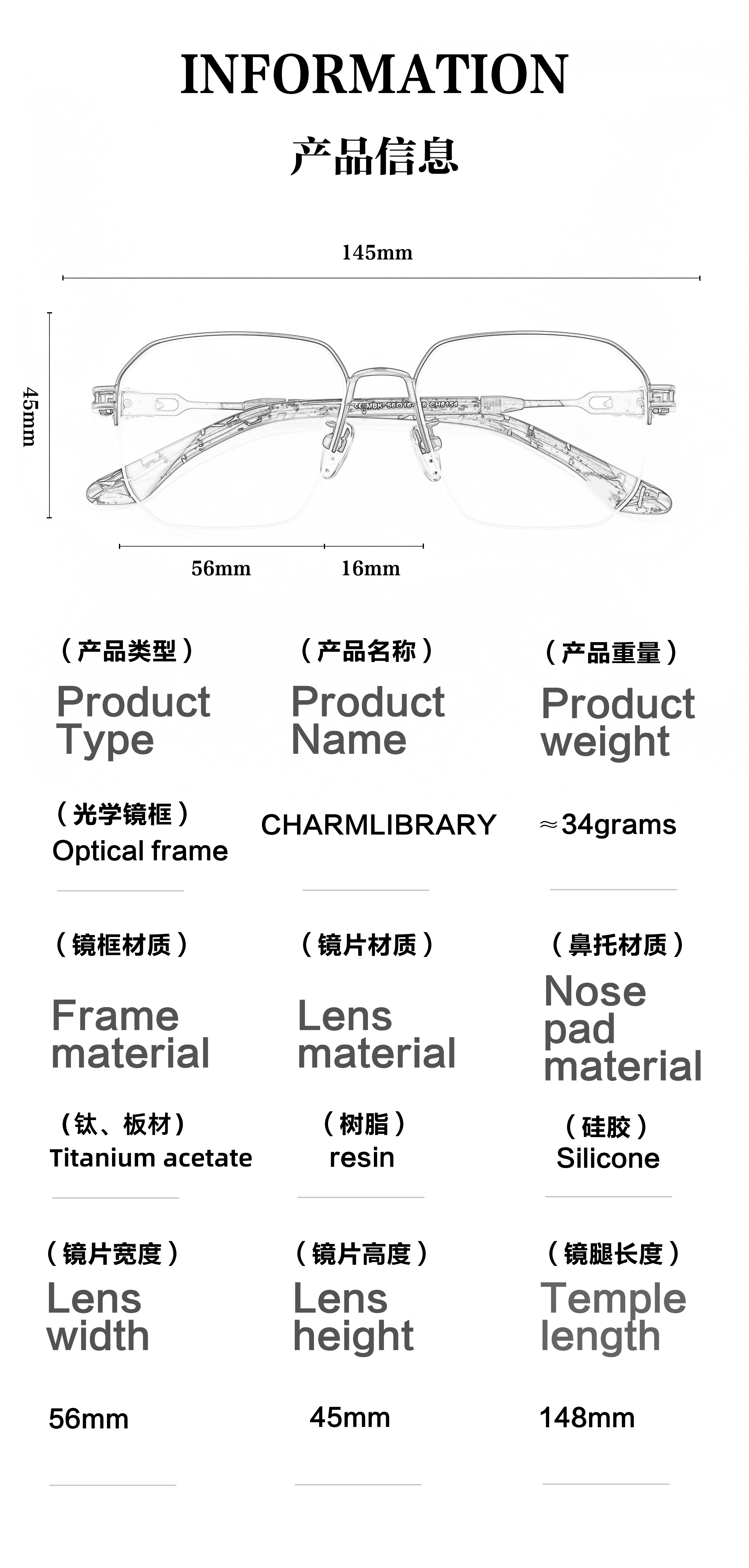 Beautiful Versatile Cross Flower Half Frame Black Gold Silver Optical Prescription Presbyopia Multi Focus Luxury Brand Glasses