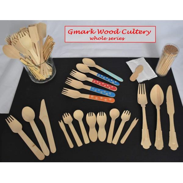 Custom Logo Wooden Ice Cream Sticks Personalized Mini Spoons from Birch Wood