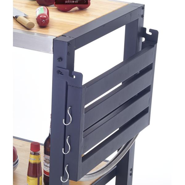 Gril commercial extérieur de BBQ de charbon de bois d'équipements de cuisine avec le Cabinet et le Tableau