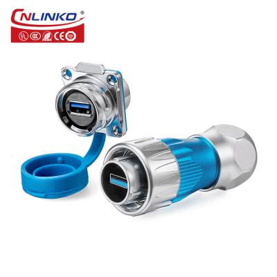Metal Housing M24 USB 3.0 Circular Waterproof USB Connector