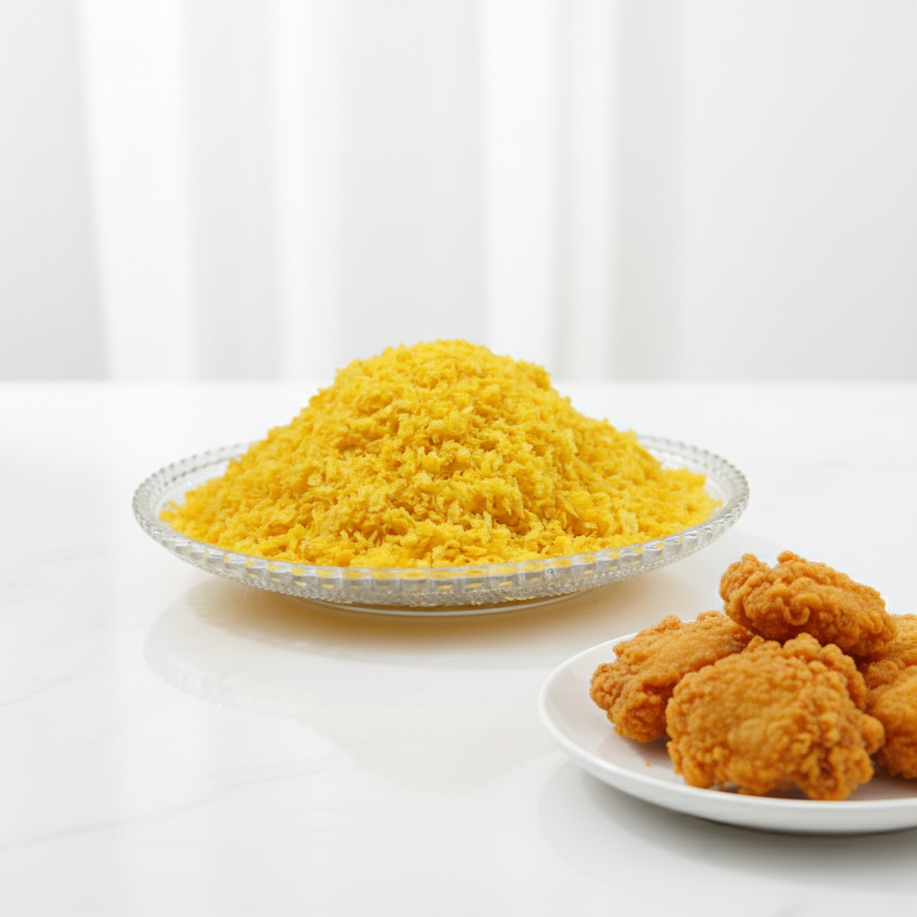 Japanese Style Yellow Panko Bread Crumbs - Crispy Texture Granular Shape Halal Certified for Frying