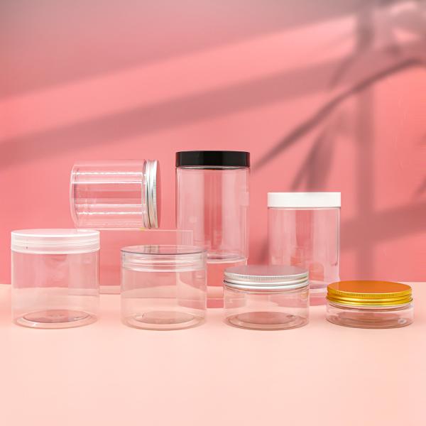 Wholesale Food-Grade PET Transparent Cosmetic Cream Jar with Screw Cap for Secure Storage