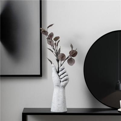 High quality home decoration pieces hand shape art ornament office room interior tabletop decor ceramic home decor