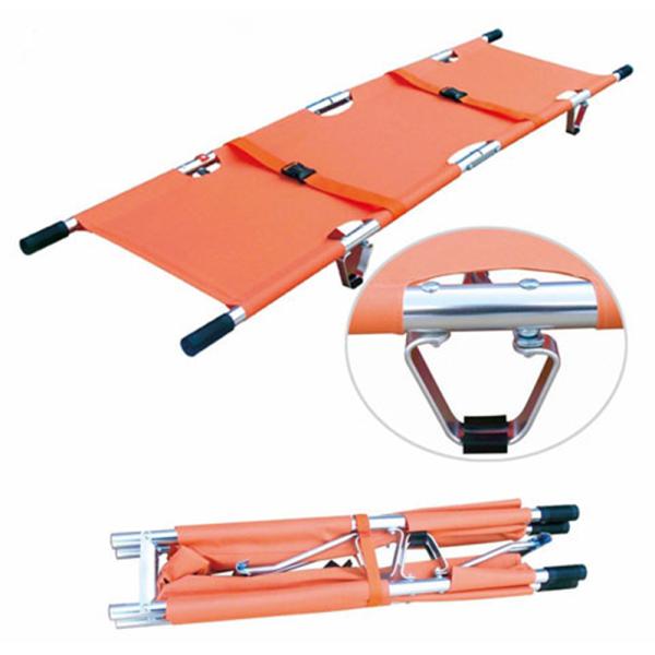 High Quality Medical Equipment Aluminium Alloy Four-Fold Stretcher  For Emergency Rescue