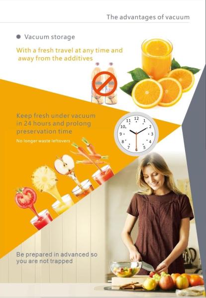 OZEN Vacuum Blender / Vidia Vacuum Blender/ Kuving vacuum blender / Vacuum storage bottle /BPA FREE GK- BLV17